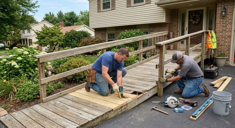 Hardwood Ramp Installation in Conroe, TX